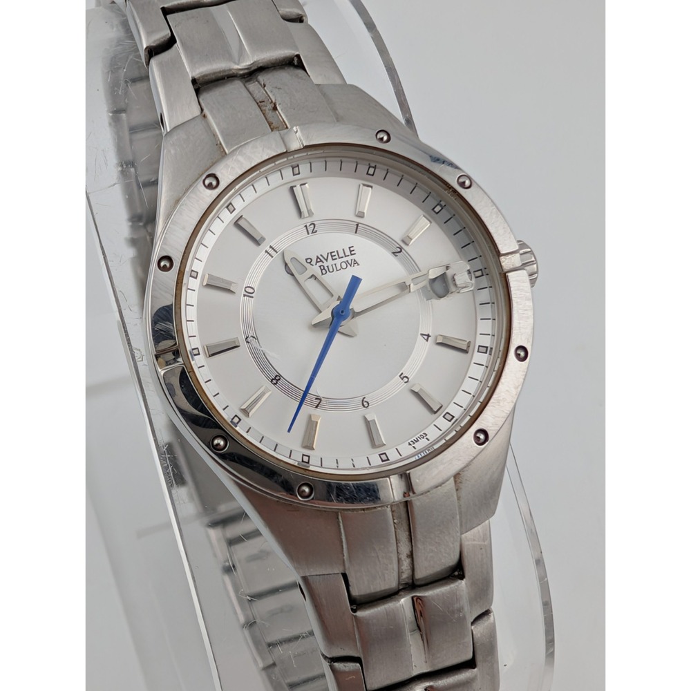 Caravelle By Bulova Watch Women 25mm Case Silver 7.75"‎ Band- New Battery